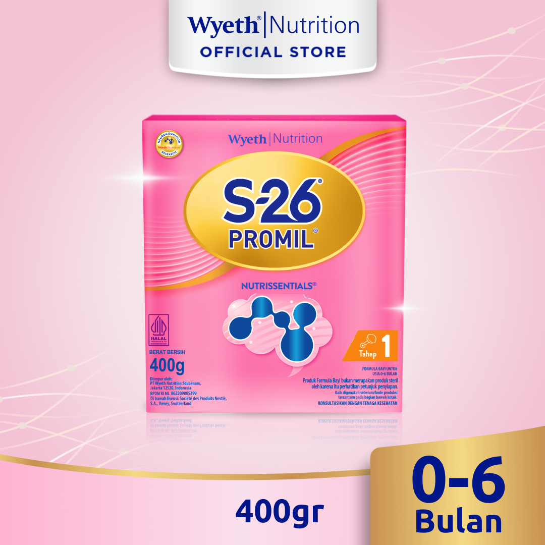 S-26 Promil 1 Susu Formula Bayi Usia 0-6 Bulan 400g