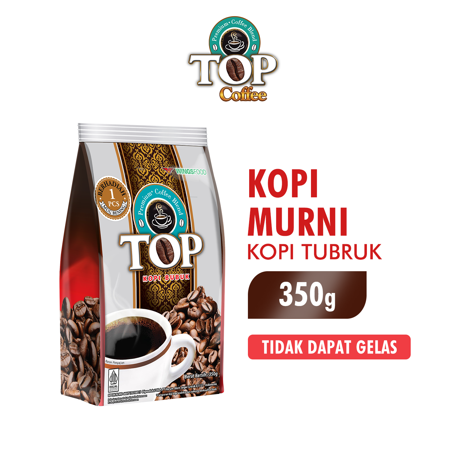 

Top Coffee Kopi Murni Pack 380 gr