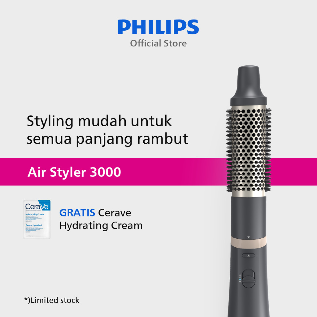 Philips | Airstyler 3000 | Catokan Curly | Styling Mudah 5 Menit Rambut Indah Terlindungi | 3 Akseso