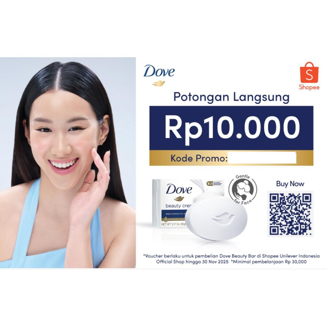 [GIFT] Voucher Dove Beauty Soap Bar 90gr - Unilever Official Store
