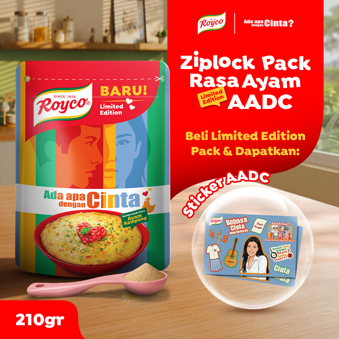 [LIMITED EDITION] Royco Ziplock Pack Ayam Kampung Limited Edition Ada Apa Dengan Cinta - Resep Omele
