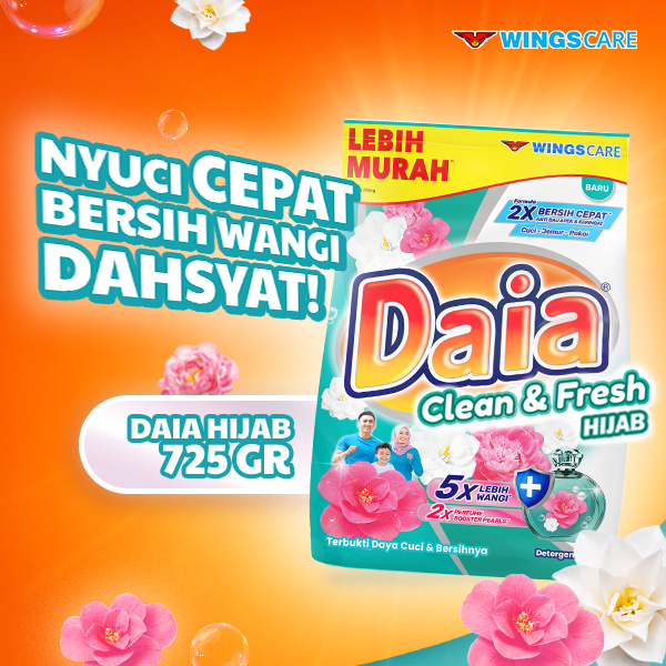 Daia Deterjen Bubuk Clean & Fresh Hijab 725 g