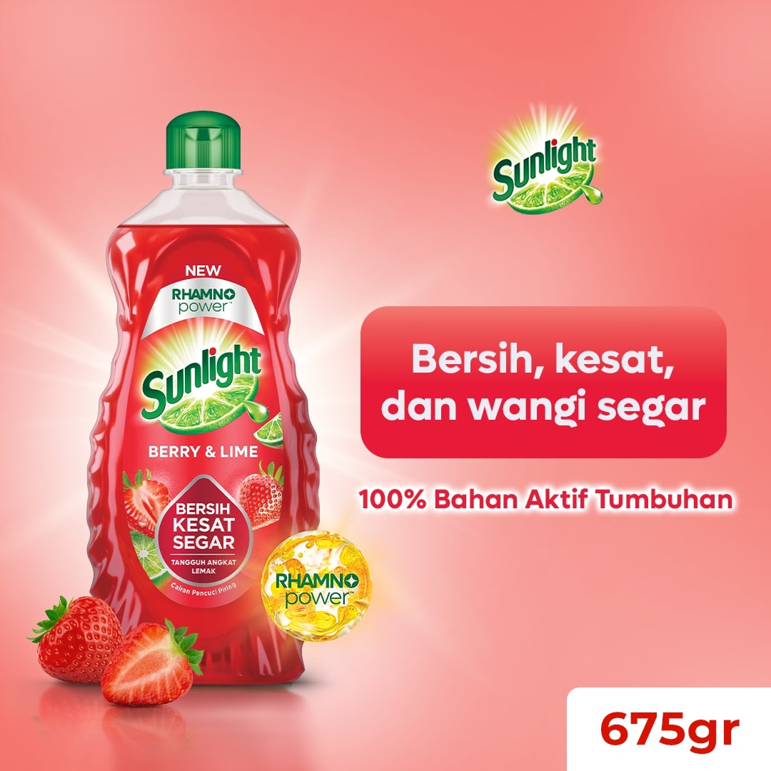 [BARU] Sunlight Berry and Lime Botol 675g - Bersih Kesat Wangi Segar