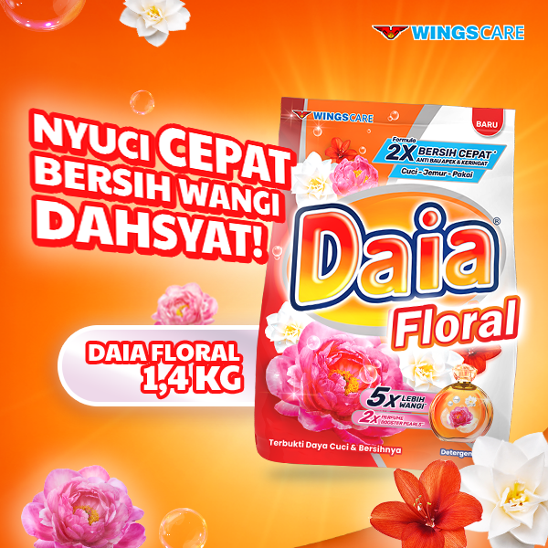Daia Deterjen Bubuk Floral Blossom 1,4 kg