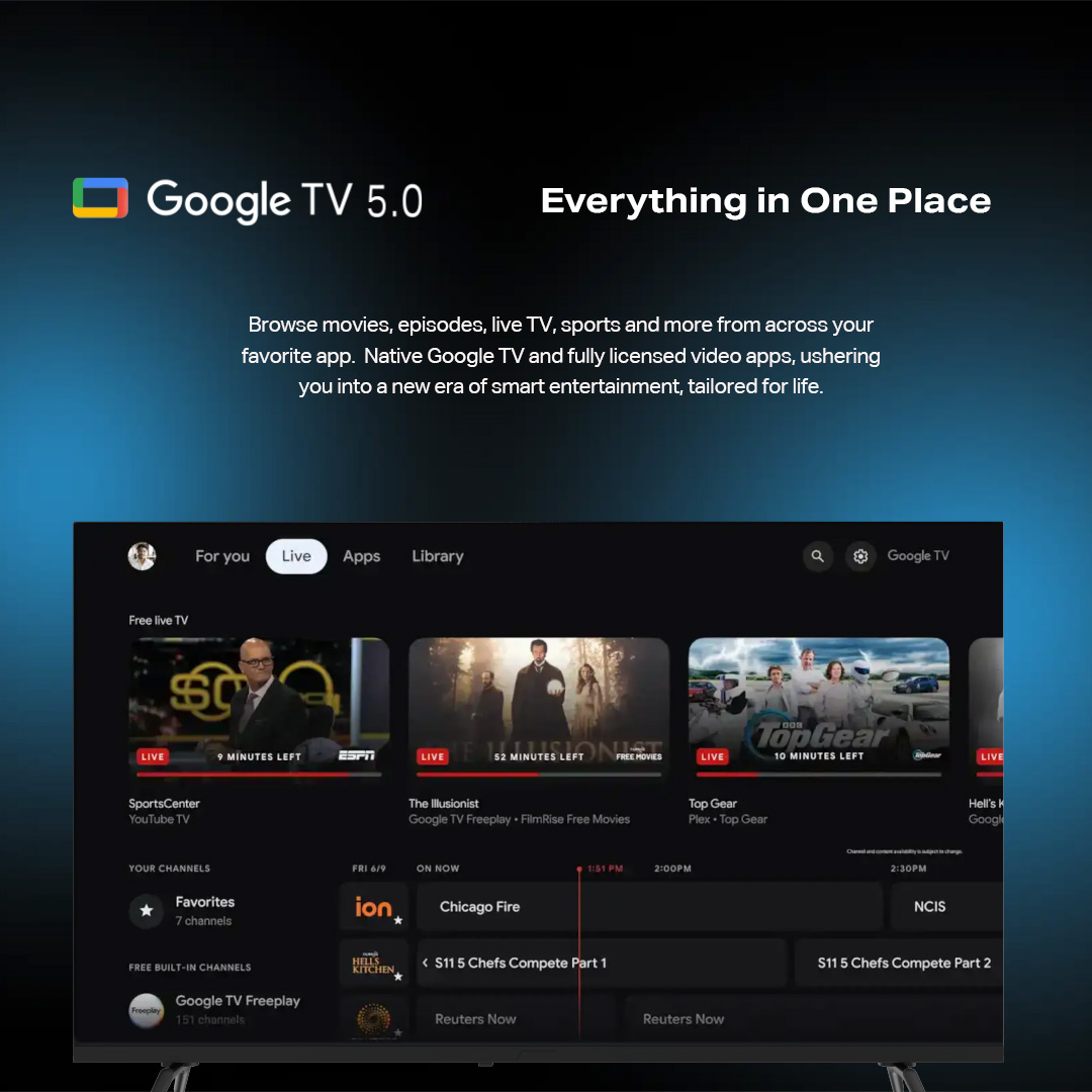 Infinix Smart TV X5L - 43" FHD Display - Android TV - Dolby Audio - Frameless - AI Voice - Gambar 4