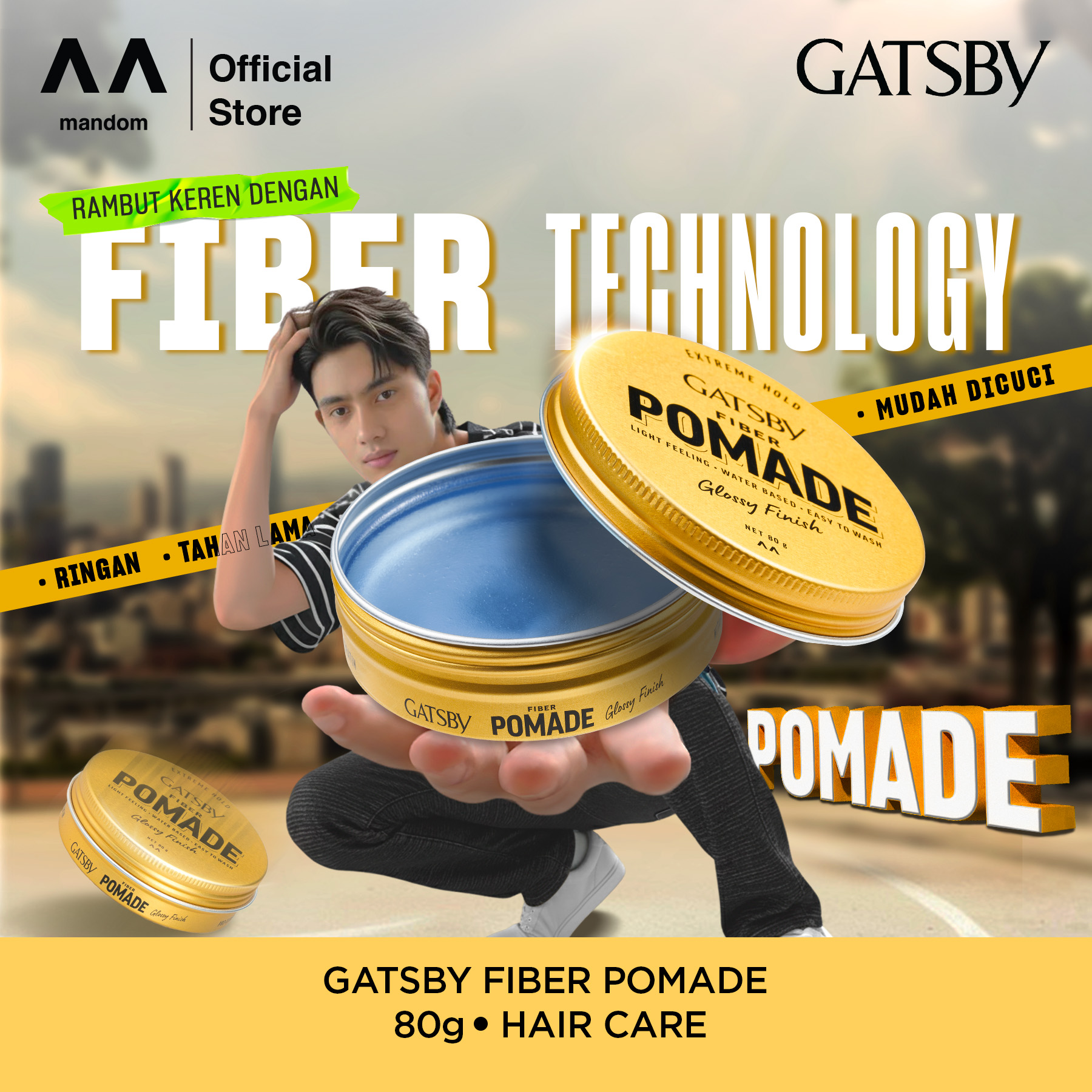 GATSBY Fiber Pomade 80gr