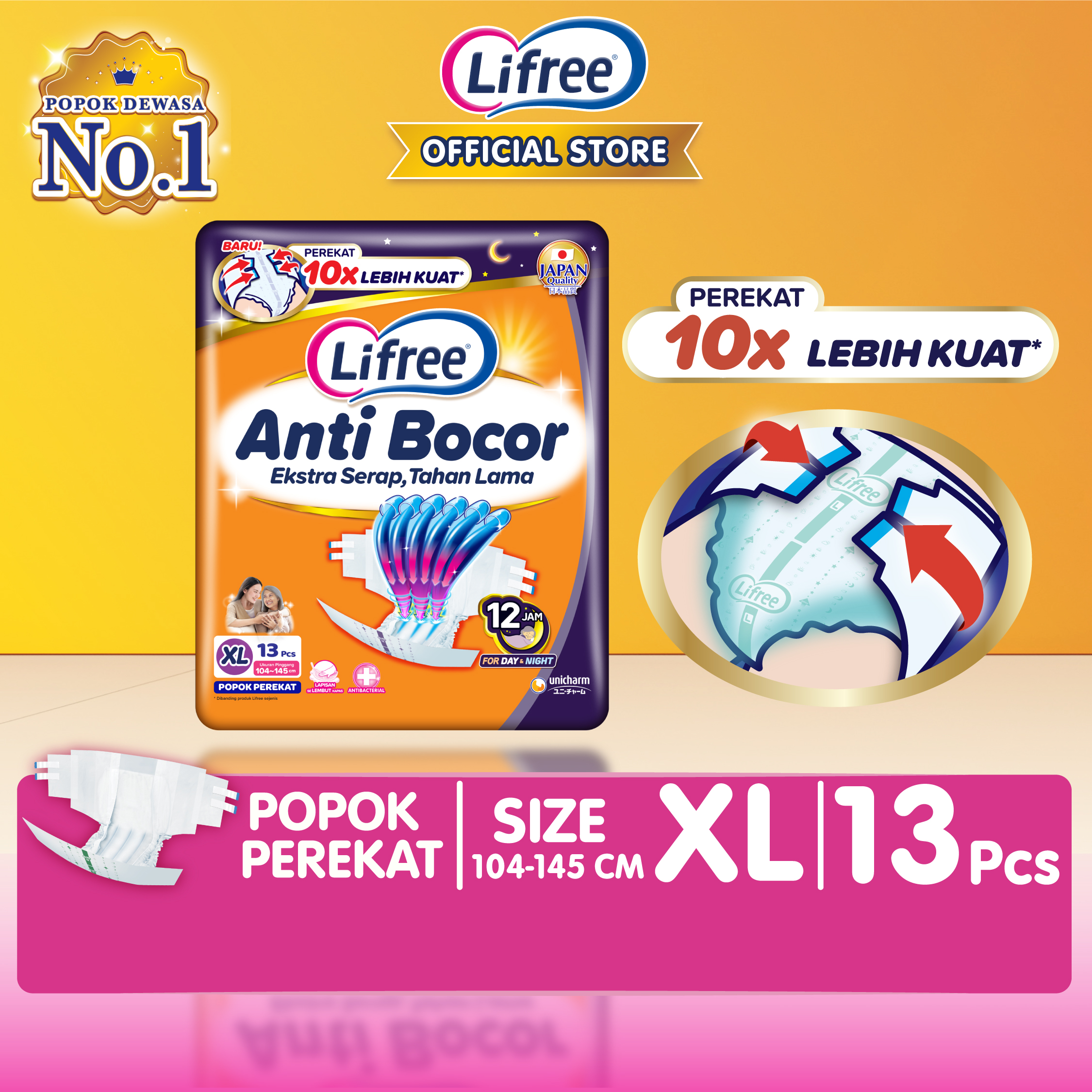 Lifree Popok Dewasa Perekat - XL 13
