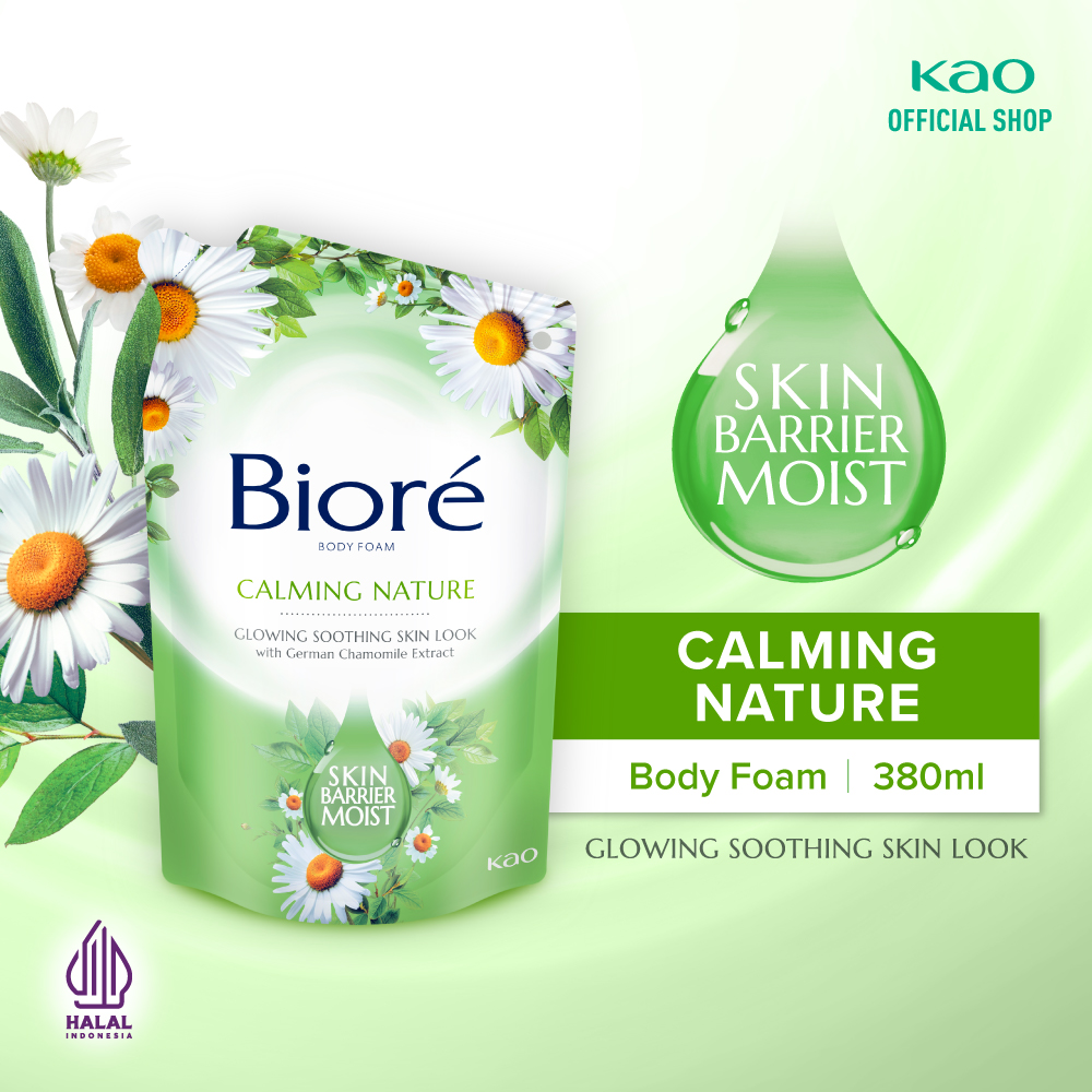 Biore Body Foam Sabun Mandi Cair Calming Nature Pouch 380ml
