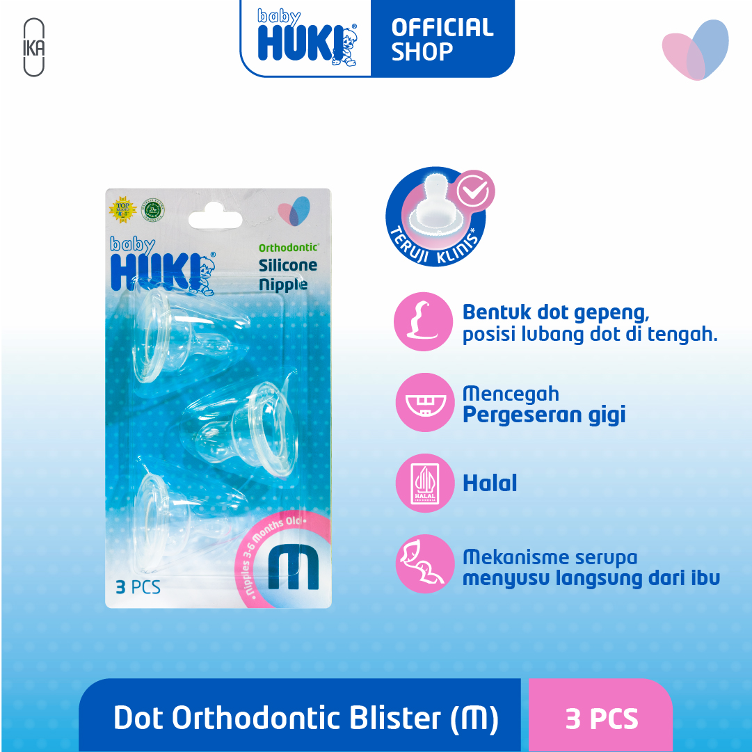 HUKI DOT SILICONE ORTHO BLISTER 3'S - M