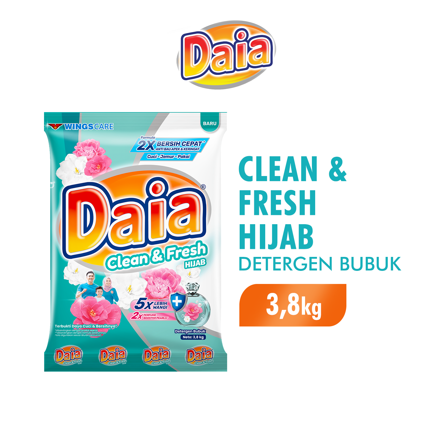 Daia Detergen Bubuk Clean & Fresh Hijab 3,8 kg