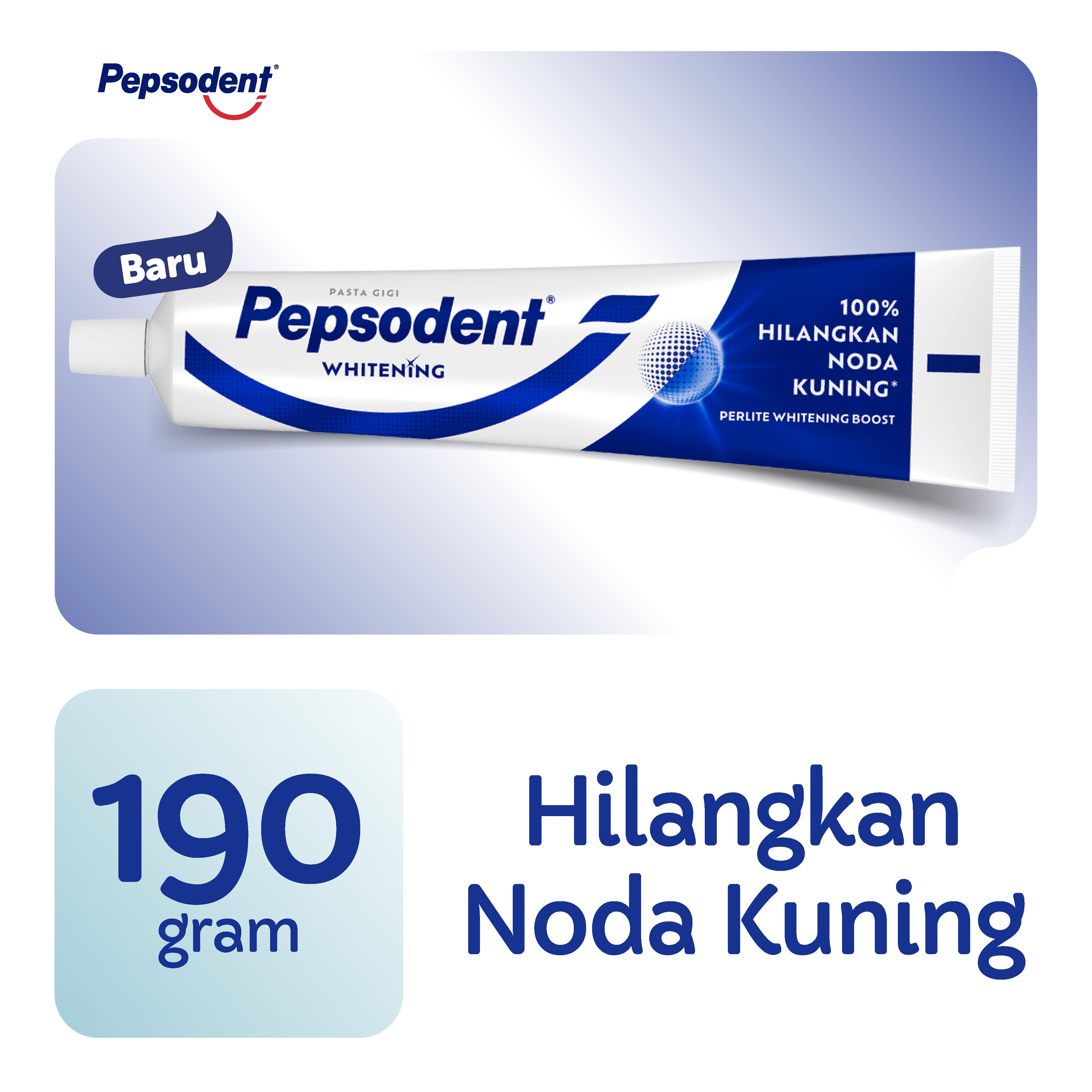 Pepsodent Complete 8 Plus Whitening Pasta Gigi Anti Bakteri Gigi Putih dalam 2 Minggu 180g