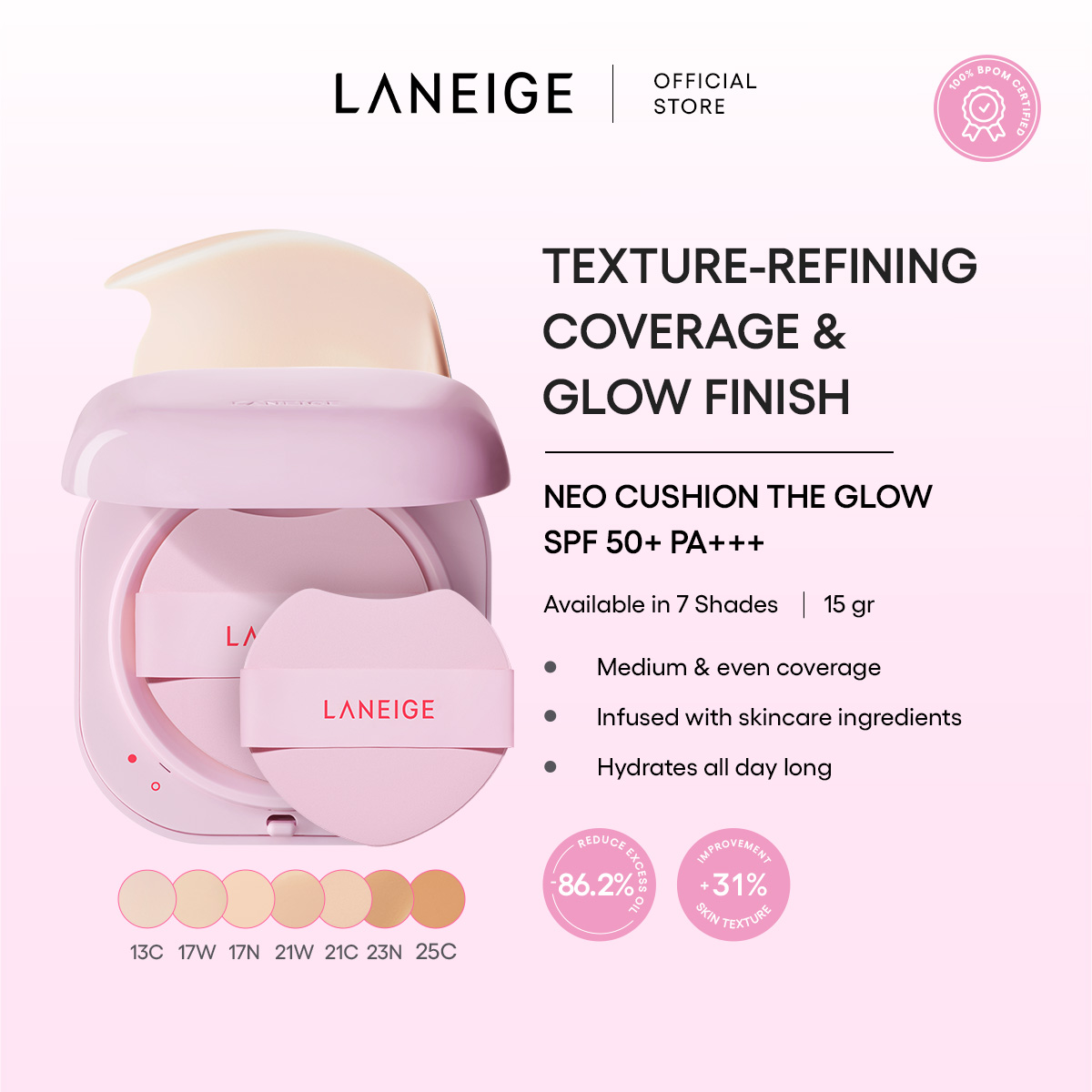 LANEIGE Neo Cushion The Glow SPF 50 PA+++ 15g
