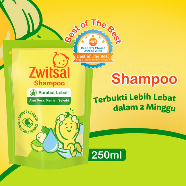Zwitsal Sampo Bayi Aloe Vera, Kemiri & Seledri 250 mL