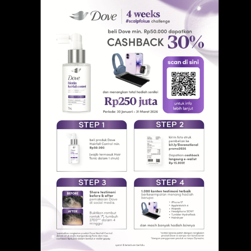 [GIFT] GWP - Voucher Cashback - Dove