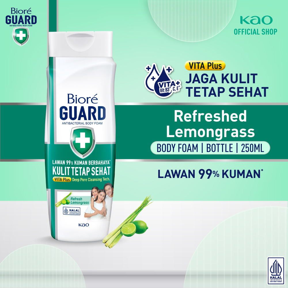 Biore Guard Refreshed Lemongrass 250ml Bottle
