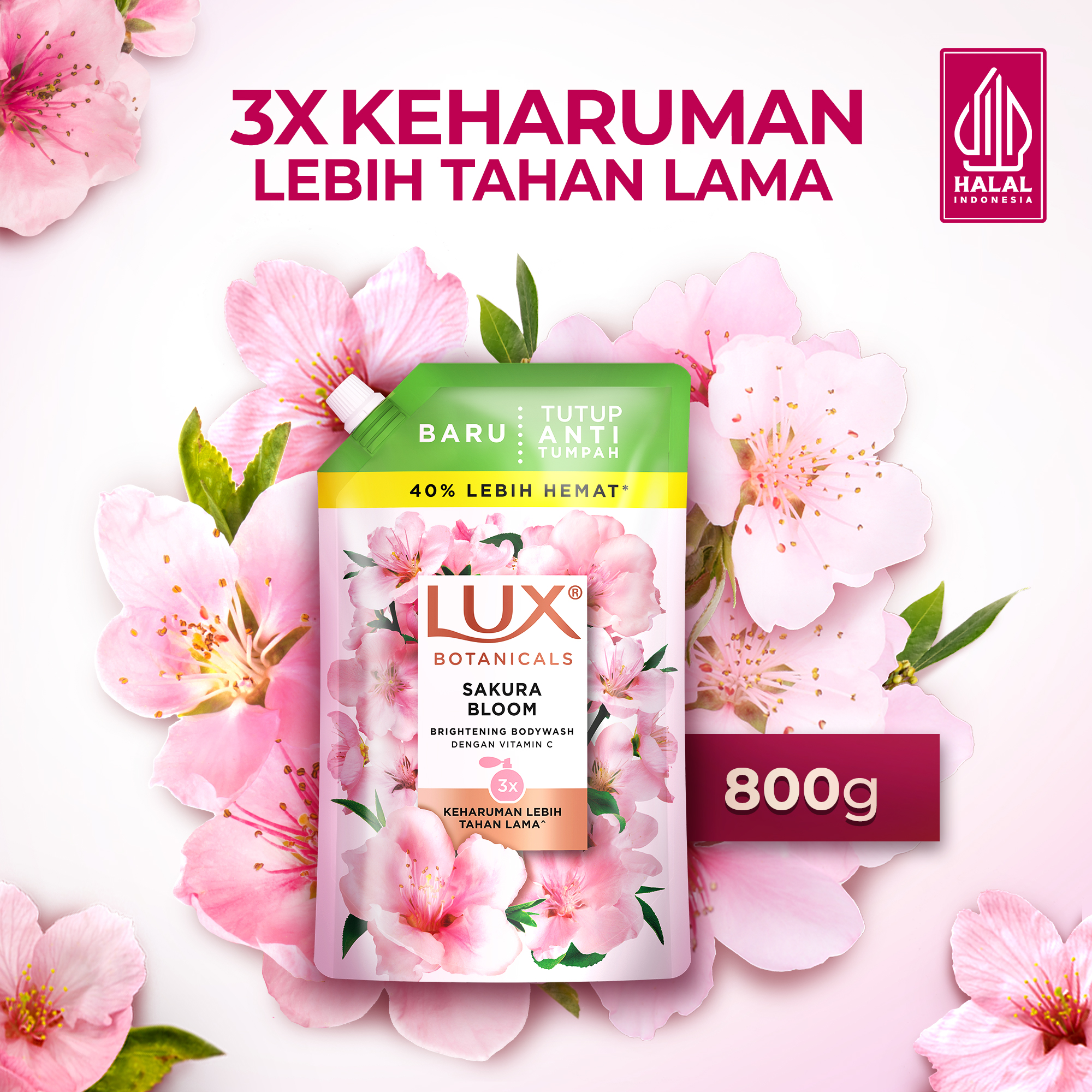 Lux Botanicals Sabun Mandi Cair Sakura Bloom 800mL