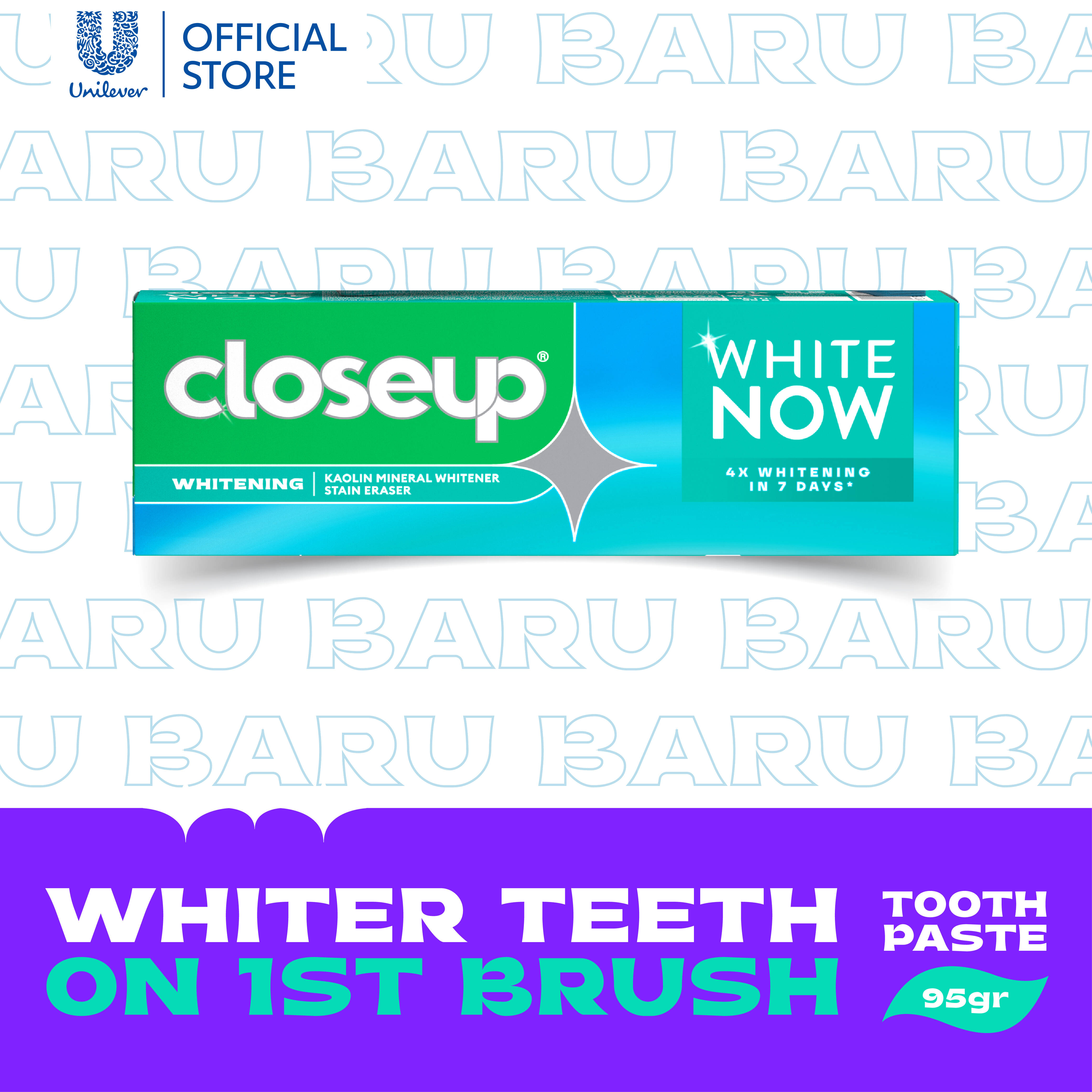 Closeup White Now Kaolin 95gr - Pasta Gigi Pemutih