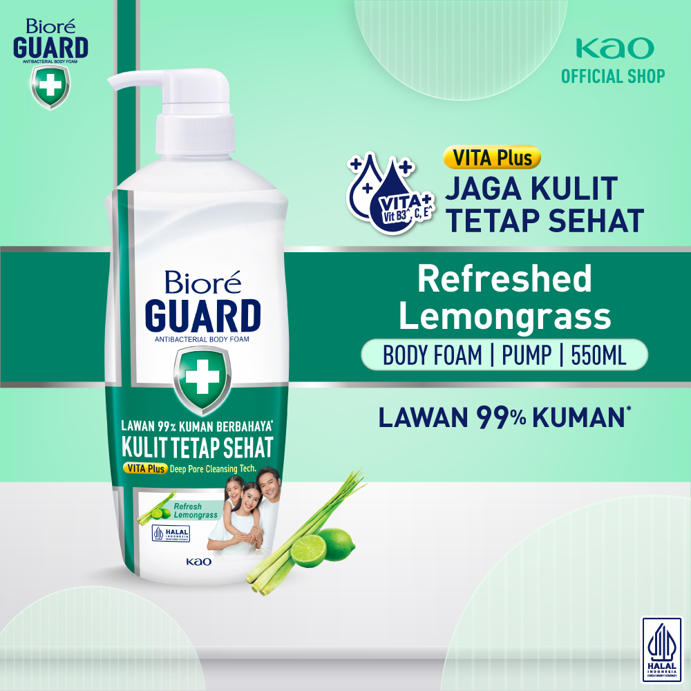 Biore Guard Refreshed Lemongrass 550ml Pump 
