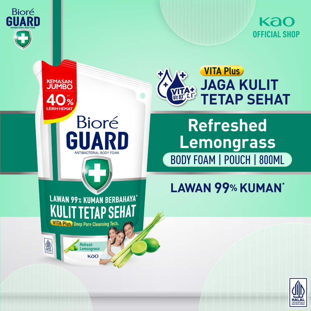 Biore Guard Refreshed Lemongrass 800ml Pouch