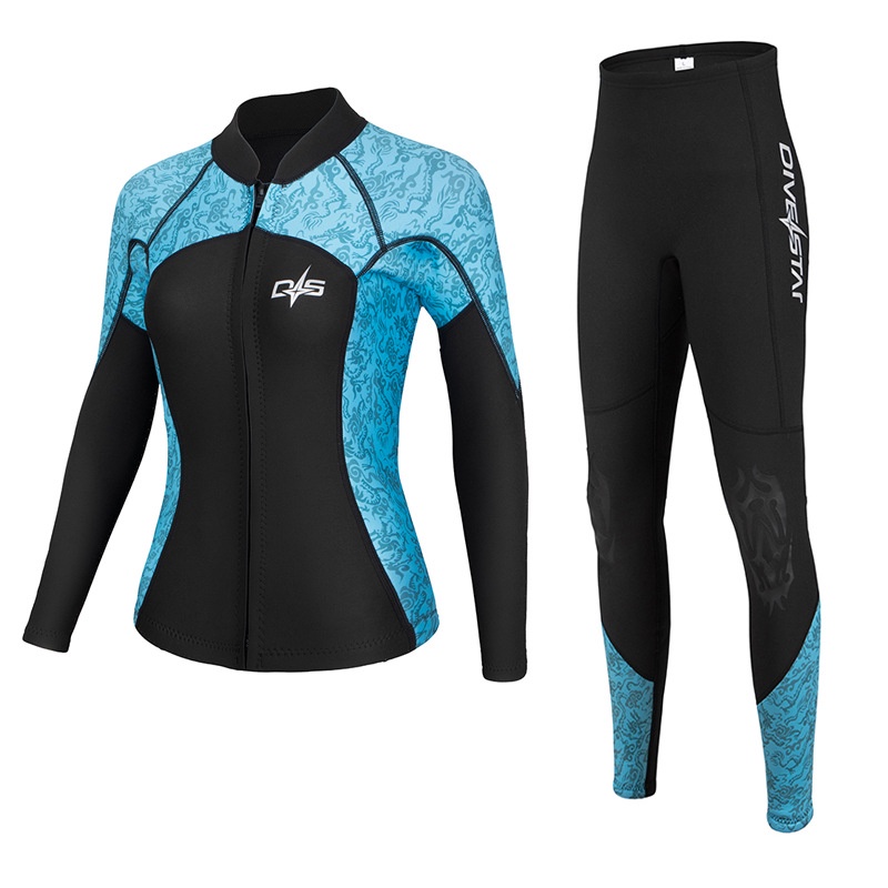 DIVESTAR New 3MM Diving Suit Split Top Long Sleeve Snorkeling Coat Cold-proof Warm Wetsuit Large Siz
