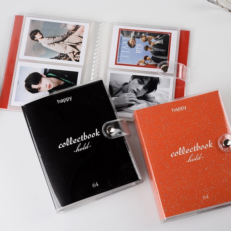 Album mini 64 slot ukuran 3&quot; untuk Fuji Instax Kpop Polaroid dan kartu nama 7s 8 25 50s