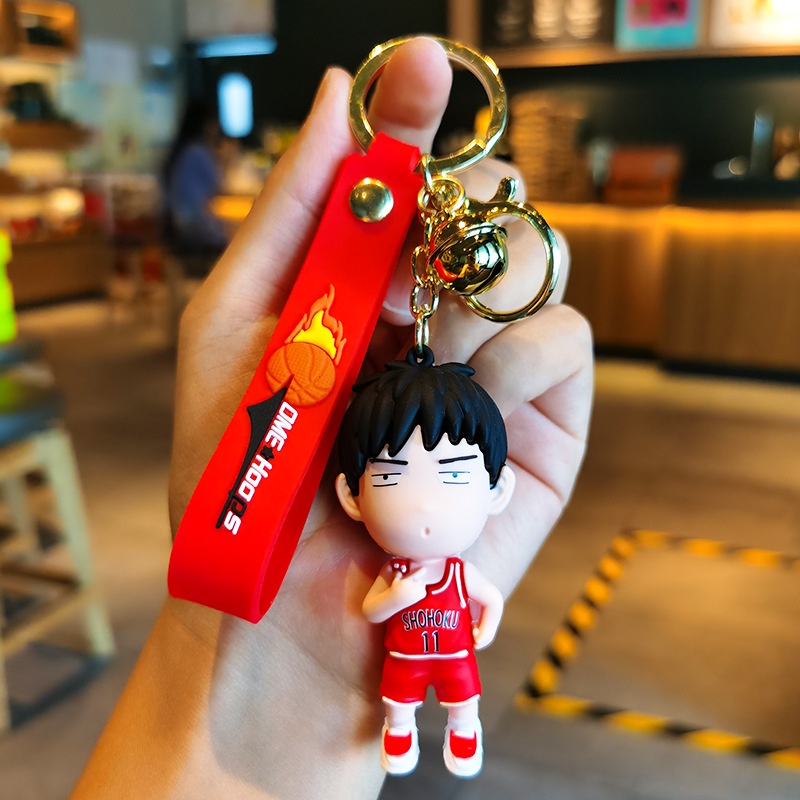 Anime SLAM DUNK Gantungan Kunci Boneka Liontin Fashion Key Ring Ransel Ornamen Aksesoris Perhiasan Hadiah Liburan Untuk Teman