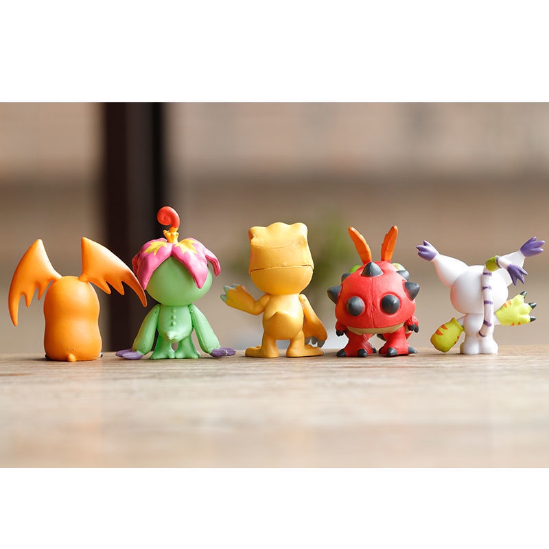 9pcs/set Digimon Adventure Tailmon Gomamon Patamon Gabumon Tentomon Palmon Piyomon Agumon Model Anime Mainan Boneka Hadiah