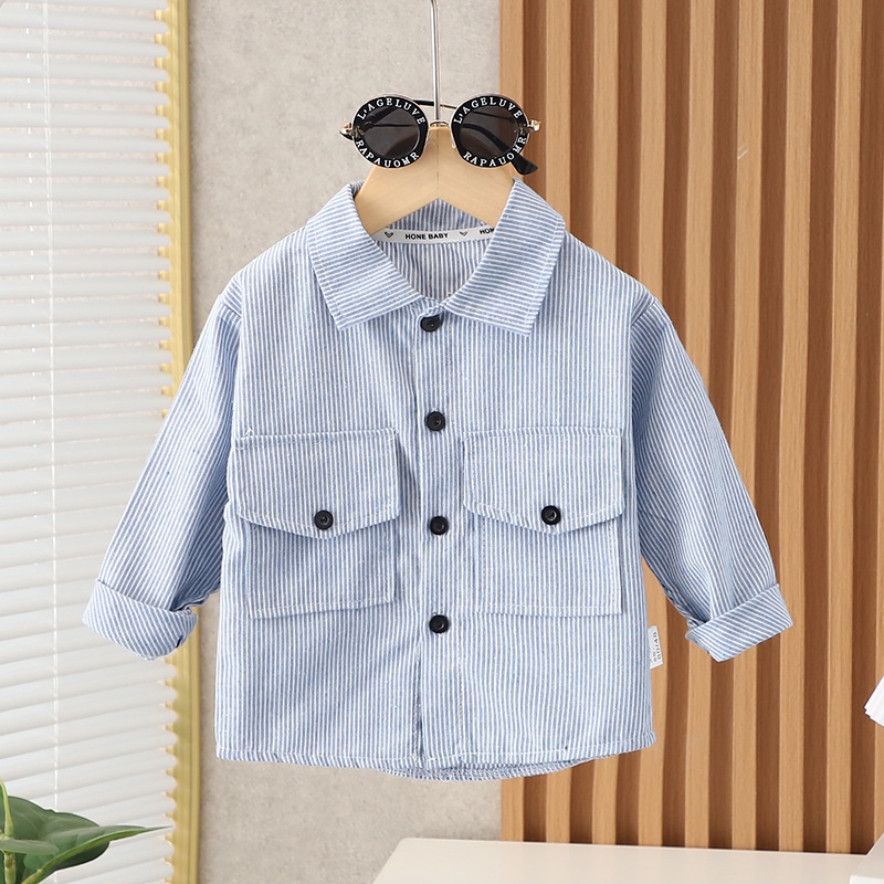 Kemeja Anak Laki-laki/ Atasan Kemeja Anak Cowok Lengan Panjang