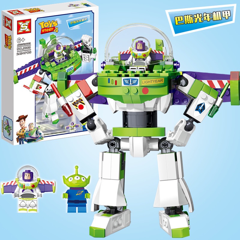 8pcstoy Story Series Set Buzz Blok Bangunan Batu Bata Mainan Babi Pink Buzz Lightyear Woody Education DIY Hadiah