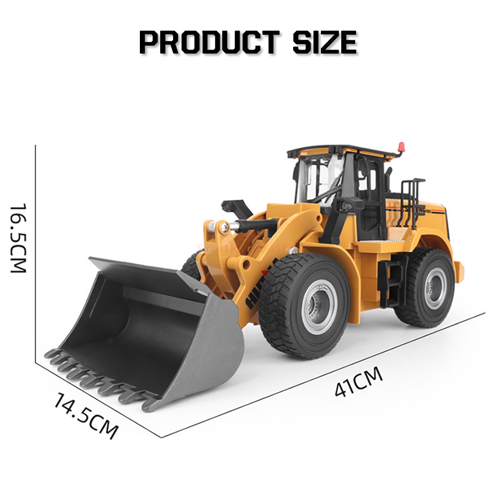 Huina 1567 RC Wheel Loader Bulldozer RC Alat Berat Heavy Truck