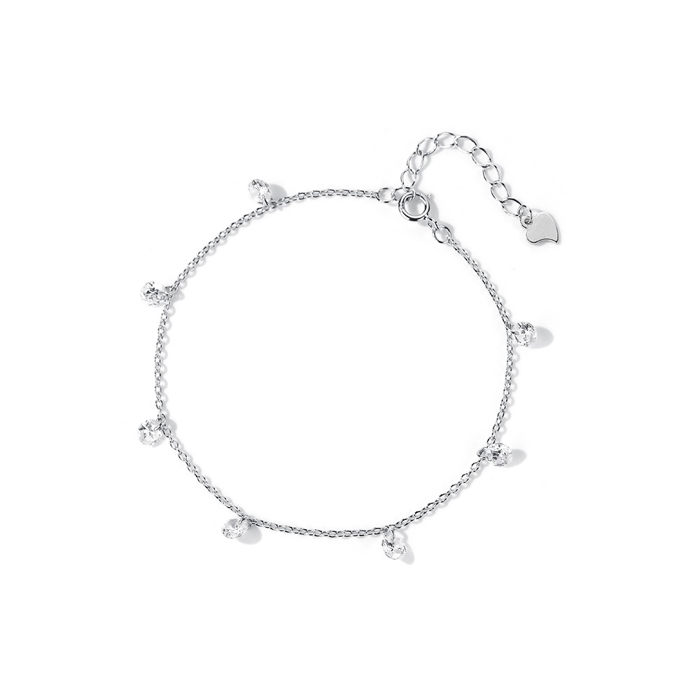 Gelang Sterling Silver Super Zircon Berkilau S925 Untuk Wanita