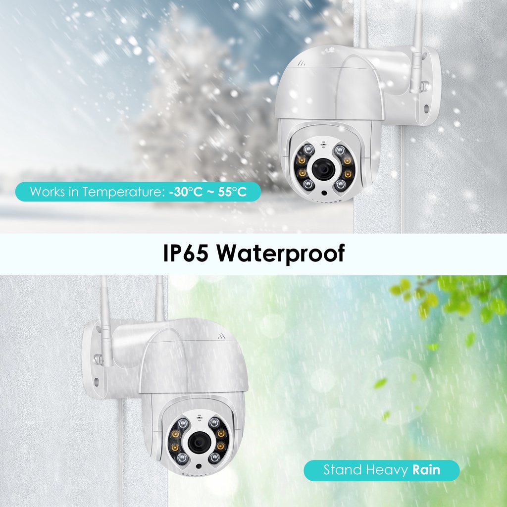 IP Cam CCTV Outdoor 1080P Full HD 8MP Onvif Full HD ICSEE PTZ InfraRed Kamera Wireles ColorVu