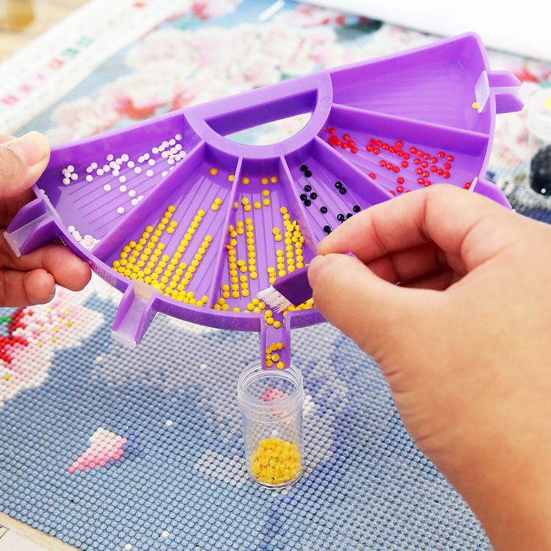 Ladies Bordir Aksesoris Rumah Seni Lukisan Tray DIY Titik Bor Alat Kualitas Tinggi Lukisan Warna Pemisahan Tray Kuku Seni Bor Dekoratif Sortir Tray