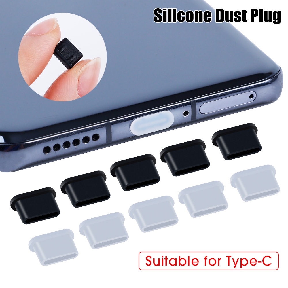 [Unggulan] Tipe-c Telepon Debu Plug Silikon Penutup Pelindung Ponsel Port Pengisian Daya Silikon Plug Tahan Debu Reusable Anti-lost Dustproof Cover Aksesoris Ponsel