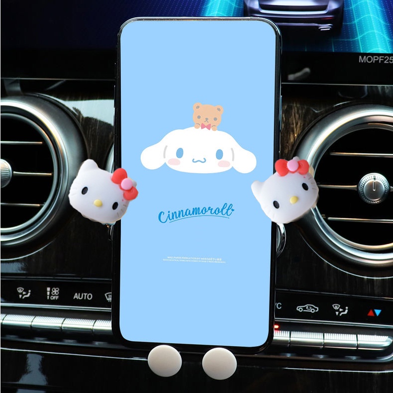 Bracket Ponsel Mobil Kartun Baru Ac outlet Udara Navigasi Ponsel Tetap Braket Penyangga