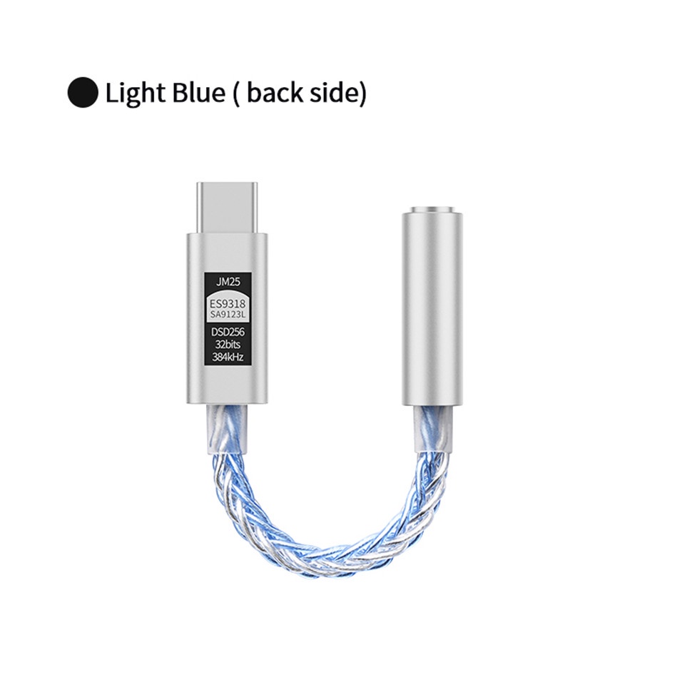 Jcally JM25 Type-C to 3.5mm ES9318C 8core DAC Digital Audio Portable Decoding Amp Hifi DAC Adaptor Handphone DSD256