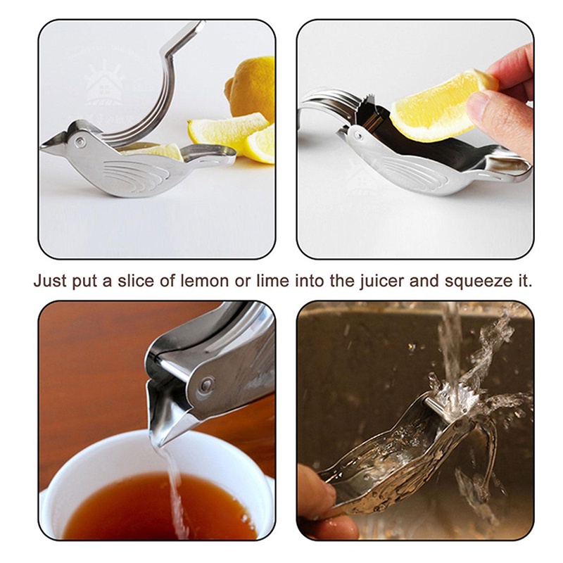 Alat Peras Jeruk Lemon Bentuk Burung Juicer Stainless Steel Buah Jeruk Hand Press Manual Squeezer Juicer Alat Dapur