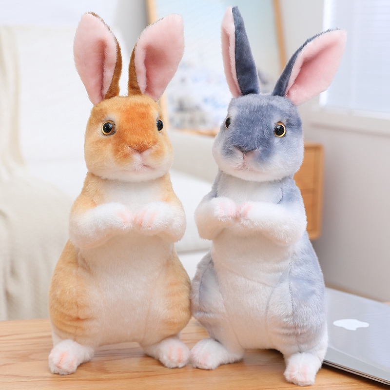 Realistis Lucu Putih Mewah Kelinci Manusia Hidup Properti Foto Hewan Bunny Simulasi Kelinci Model Mainan Hadiah Ulang Tahun