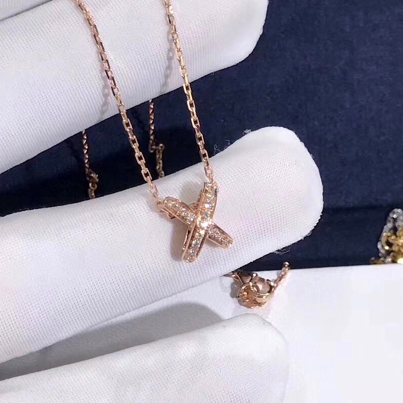 Goldkingdom Fashion Perhiasan Aksesoris Ready Stock Rantai Singapura Temperamen Lintas Perbatasan Seumur Hidup Kalung Perempuan Klavikula Rantai Berlapis 18 K Warna Emas Asli Kadar 375 Rose Gold Platinum Hadiah