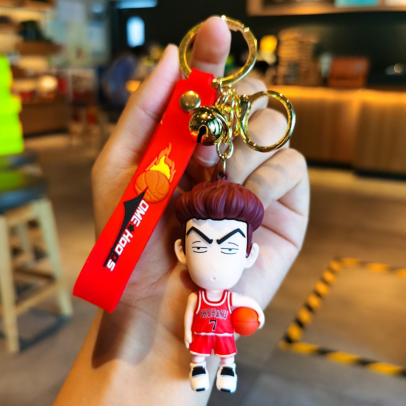 Anime SLAM DUNK Gantungan Kunci Boneka Liontin Fashion Key Ring Ransel Ornamen Aksesoris Perhiasan Hadiah Liburan Untuk Teman