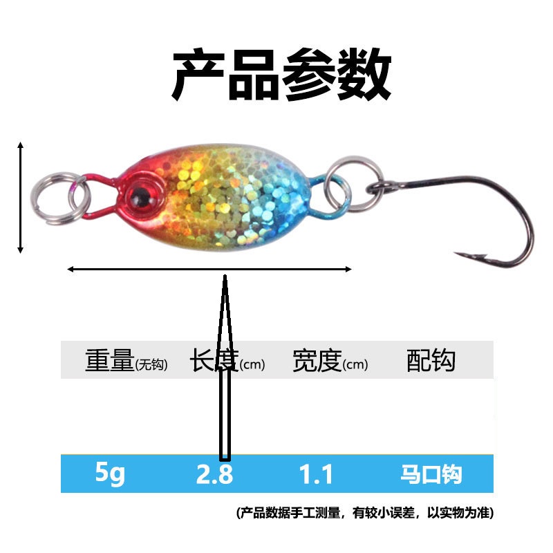 1pcs Metal Jig Memancing Umpan Swimbait Bass 5g Tenggelam Sendok Spinner Jigging Crankbait Memancing Umpan Tackle