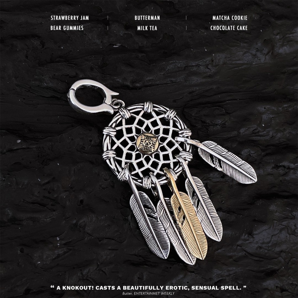 Goldkingdom Aksesoris Perhiasan Fashion Ready Stock Emas Dan Perak Kontras Dream Net Pendant Niche Design Sense Vintage