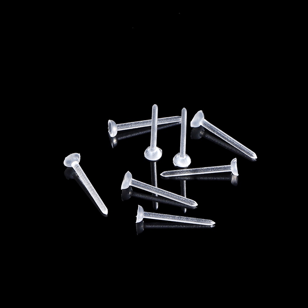 Stkunkka 50-200oPcs/Bag Anting Plastik Anting Tusuk Sekali Pakai Anti Paku Tidak Berbahaya Ramah Lingkungan Bahan Anting Hypoallergenic