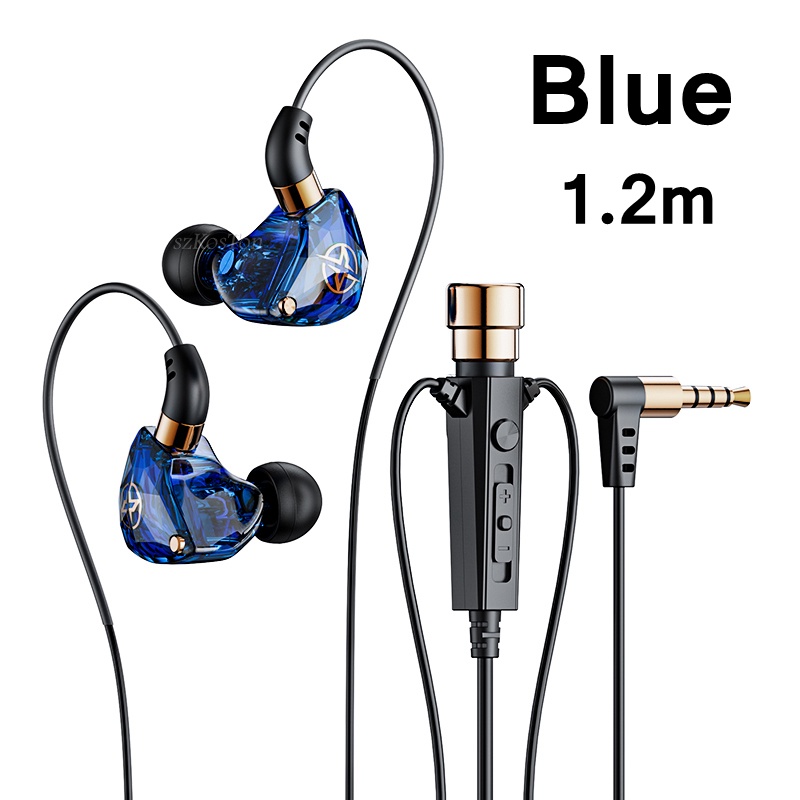 Kt02 Headphone Kabel 3.5mm Dengan Mikrofon Bass HiFi Earphone Headset Streaming Karaoke Earbud Untuk Ponsel Headphone