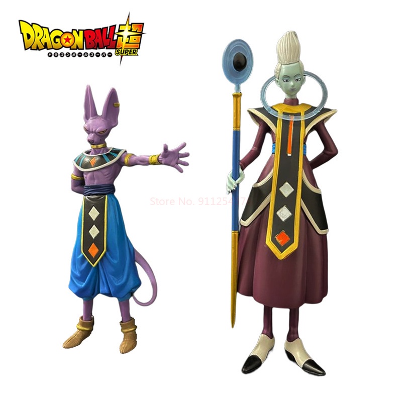 2pcs/set Anime Dragon Ball Z Beerus Standing Figure Super God of Destruction Beerus Patung Model FIgrue