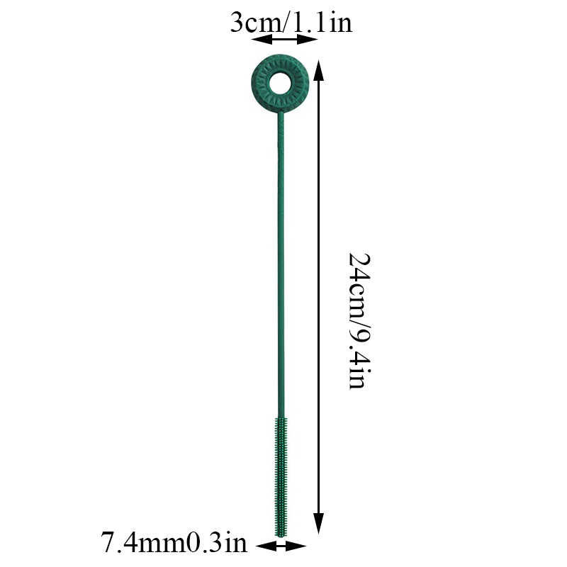 ღ Ditekuk Jerami Sikat Silikon Tabung Pipa Cleaner Sikat Gagang Panjang Dot Ramping Bersih Sikat untuk Mencuci Kaca Logam Pot cerat Dapur Gadget