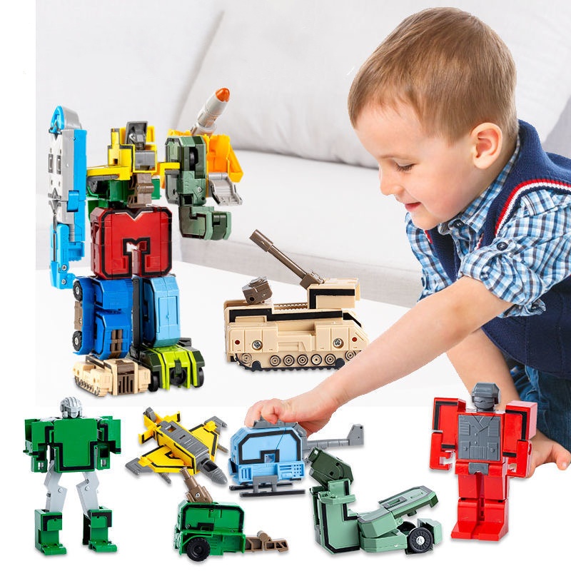 10angka 0-9 Transformers Number Robot Toy Set Deformation Action Figure Transformasi Robot Mainan Untuk Anak