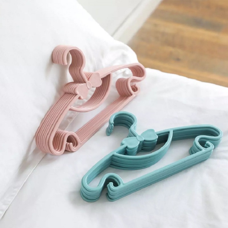 TOMU MUDA Gantungan Jemuran Baju Anak Travel Foldable Hanger Jepitan Gantungan Baju