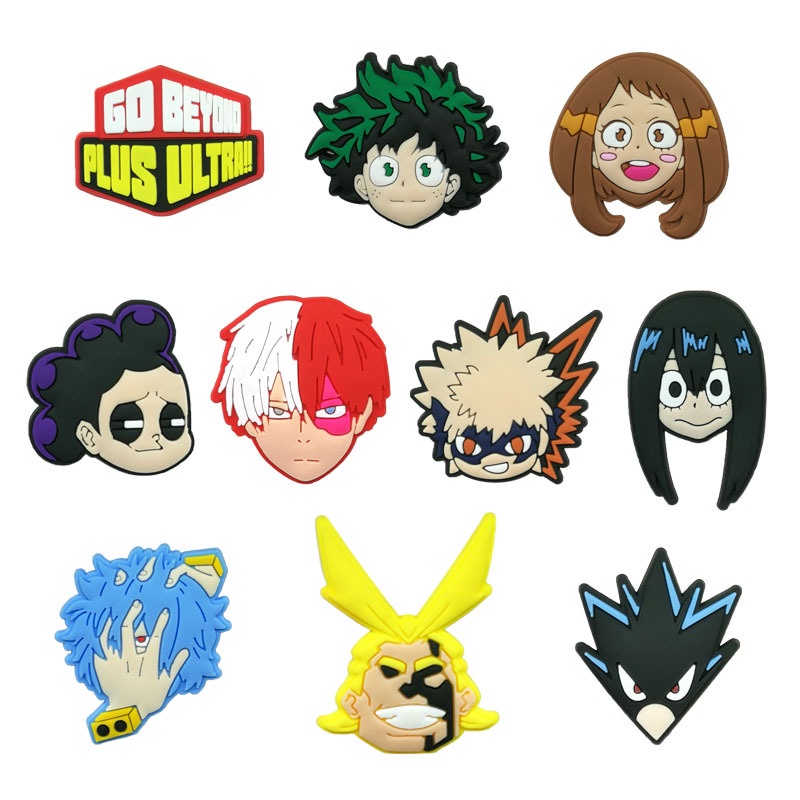 Japan Anime 1pcs DIY shoe charms novelty Cartoon character PVC Accessories fit crocs clogs sandals DIY Decorate buckle Pins kid gift jibbitz