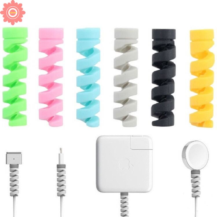 1pc Kabel Data Spiral Silicon Untuk IPhone Android